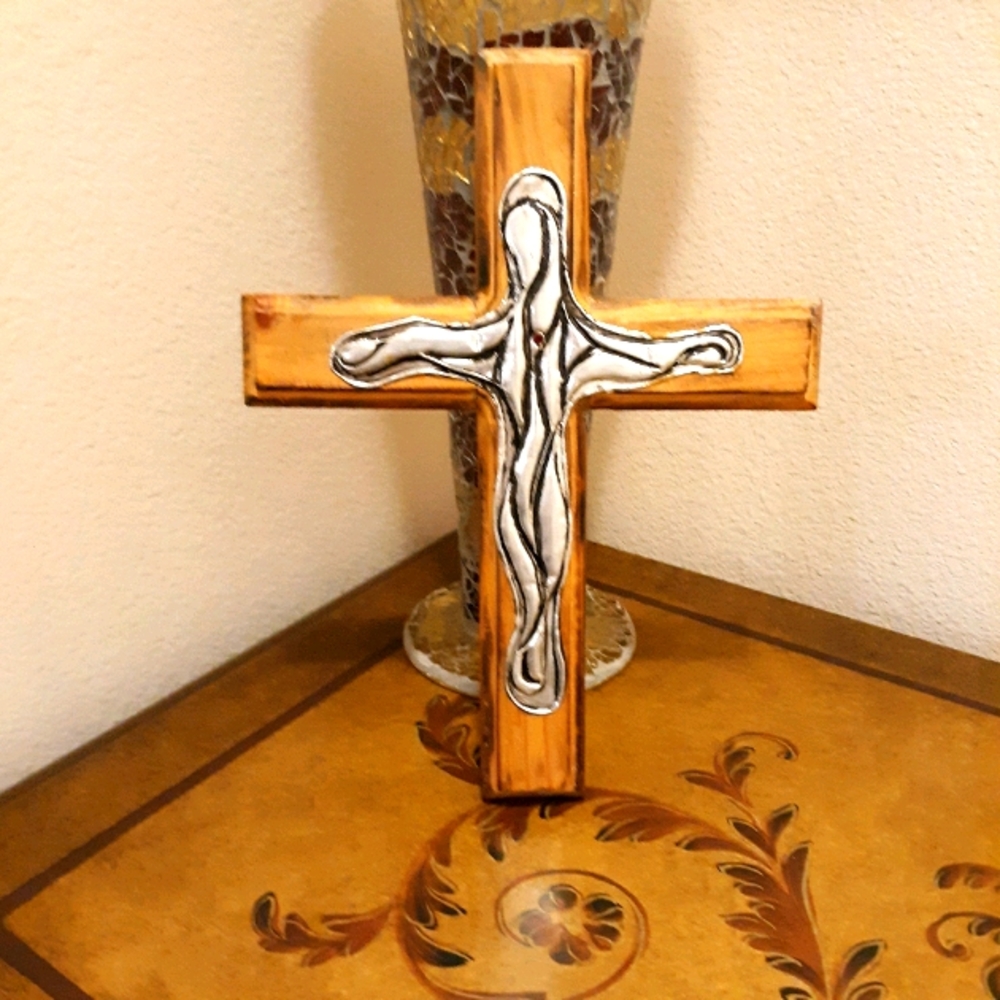 WALL CROSS ARTIST 1one-of-a-kind WOOD NEW!